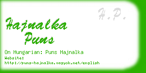 hajnalka puns business card